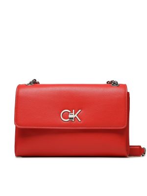 Listová kabelka Calvin Klein červená