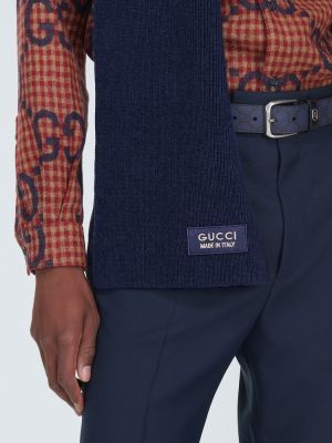 Echarpe en laine Gucci bleu