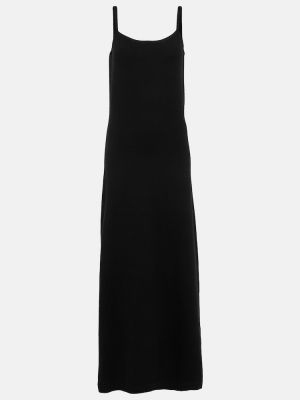 Sukienka długa z kaszmiru Toteme czarna