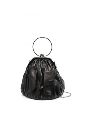 Δερμάτινη τσάντα shopper Yohji Yamamoto μαύρο