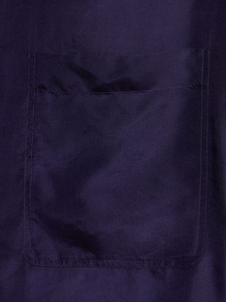 Brīva piegriezuma zīda krekls Lemaire violets