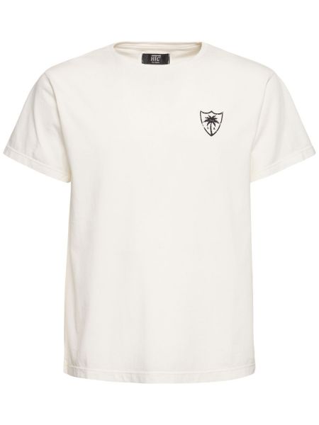 Памучна тениска с принт от джърси Htc Los Angeles бяло