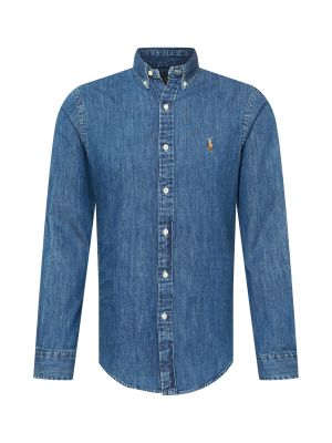Camicia con bottoni slim fit di piuma Polo Ralph Lauren blu