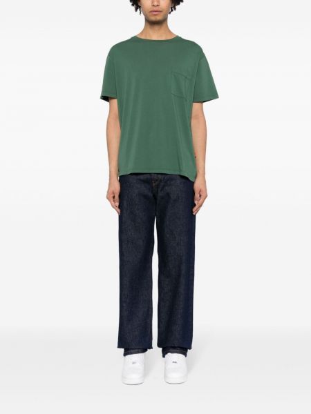 Kokvilnas t-krekls ar kabatām Barena zaļš