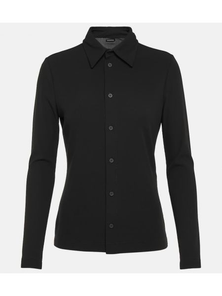 Džersinė marškiniai Balenciaga juoda