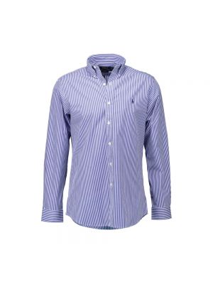 Koszula slim fit w paski Ralph Lauren niebieska