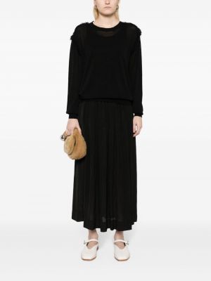 Długa spódnica tiulowa plisowana Uma Wang czarna