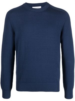 Плетен пуловер Cruciani синьо