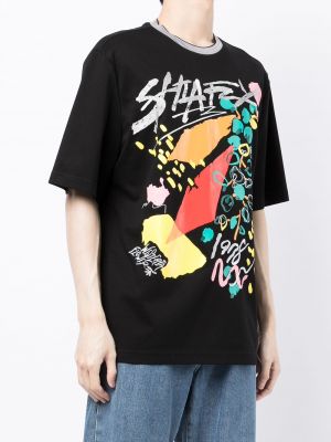 Koszulka z nadrukiem Shiatzy Chen czarna