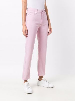 Straight fit džíny Ami Paris růžové