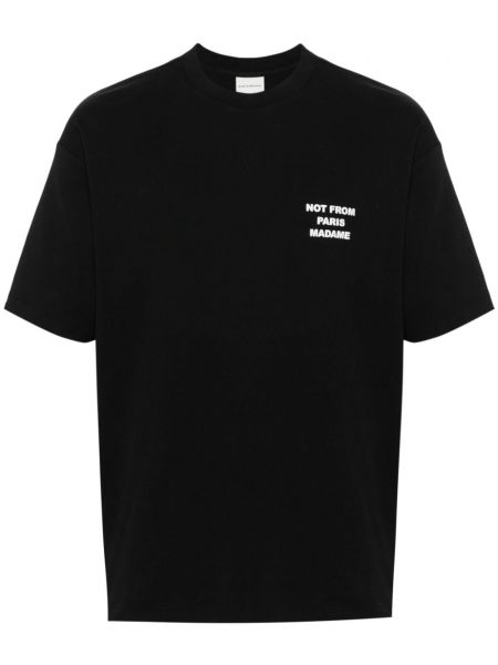 Medvilninis marškinėliai Drôle De Monsieur juoda