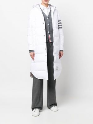 Kabát s kapucí Thom Browne bílý