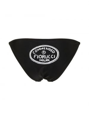 Bikini con estampado Fiorucci negro