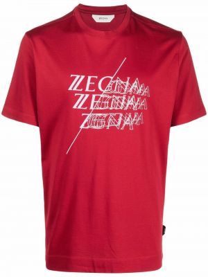 Camiseta con estampado Z Zegna rojo