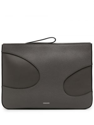 Bőr laptop táska Ferragamo szürke