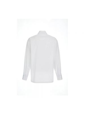 Camisa con lazo de algodón Prada blanco
