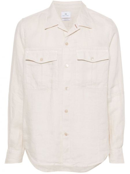Lininė marškiniai Ps Paul Smith balta
