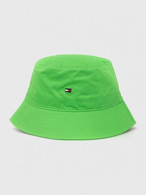 Bombažni klobuk Tommy Hilfiger zelena