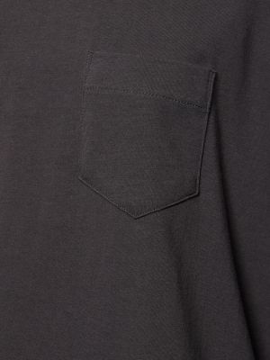 Camicia di cotone in jersey Sacai grigio