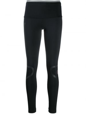 Leggings con estampado Adidas By Stella Mccartney negro