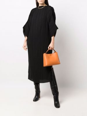 Vestido midi plisado By Malene Birger negro