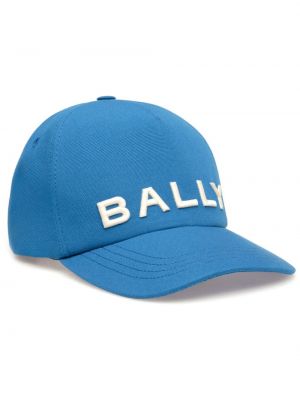 Kapa s šiltom z vezenjem Bally modra