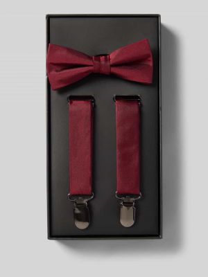 Krawat w jednolitym kolorze Monti bordowy