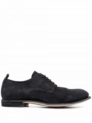 Leder derby schuhe Officine Creative schwarz