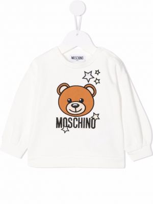 Bomull sweatshirt for jenter Moschino Kids hvit