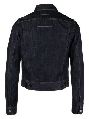Bavlněná džínová bunda Mm6 Maison Margiela modrá