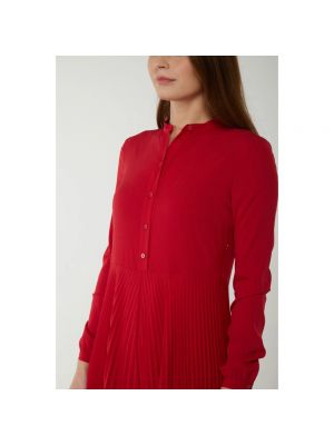 Vestido largo plisado Twinset rojo