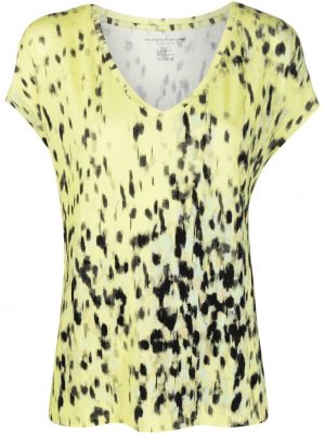 T-shirt mit print mit leopardenmuster mit v-ausschnitt Majestic Filatures