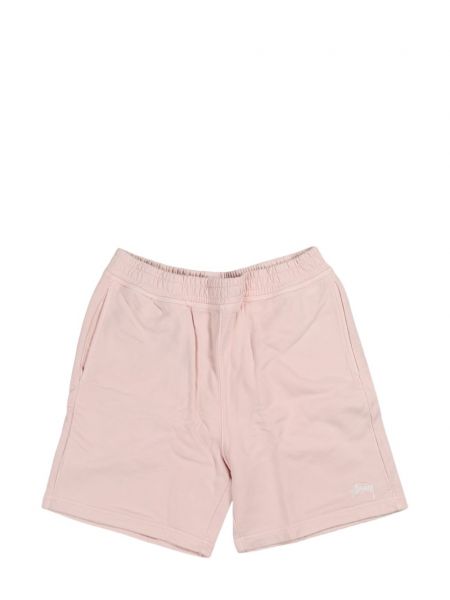 Pamuklu şort Stüssy pembe