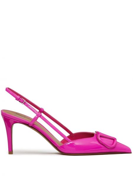 Pumpar med remmar med slingback Valentino Garavani rosa