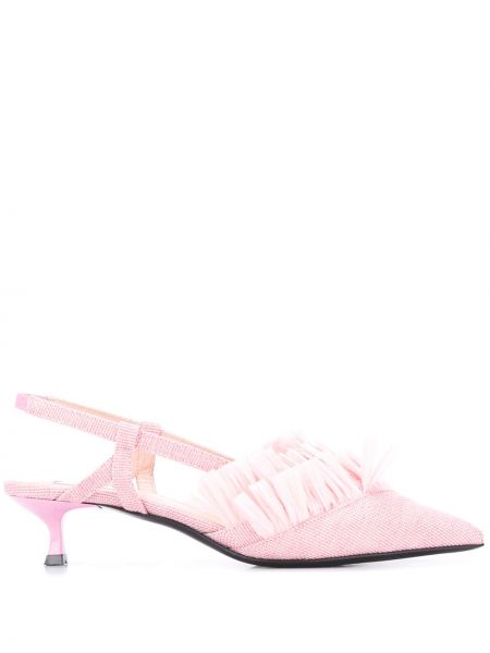 Pumpar med remmar med slingback Msgm rosa