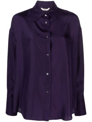 Hodvábna košeľa Barena fialová