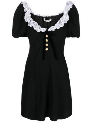 Коктейлна рокля с дантела Alessandra Rich черно