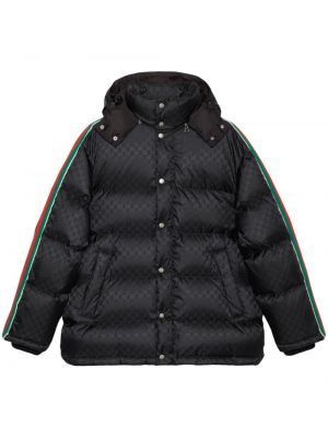 Žakárová páperová bunda Gucci čierna