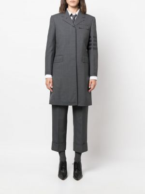 Dryžuotas vilnonis paltas Thom Browne pilka