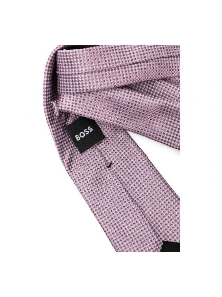 Jedwabny krawat Hugo Boss różowy
