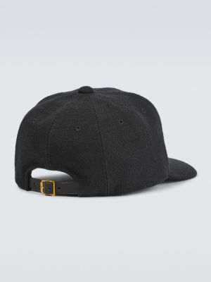 Cappello con visiera di lana di lino Visvim nero