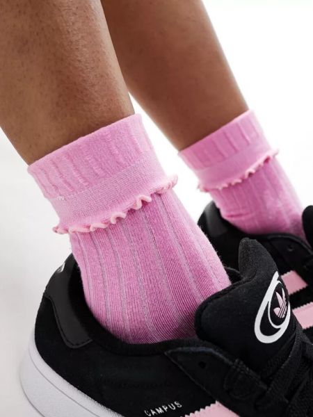 Носки с рюшами Vero Moda розовые