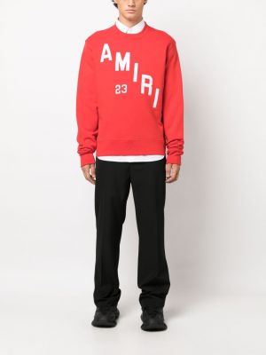 Sweatshirt mit print mit rundem ausschnitt Amiri rot