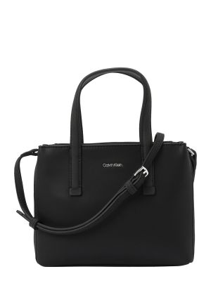 Чанта от набук Calvin Klein черно