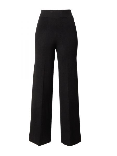 Jednofarebné viskózové skinny nohavice s vysokým pásom Drykorn - čierna