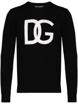 Jersey de tela jersey de cuello redondo Dolce & Gabbana negro