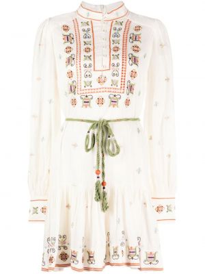 Květinové šaty Alemais bílé