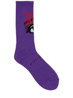 Bavlněné ponožky Saint Michael fialové