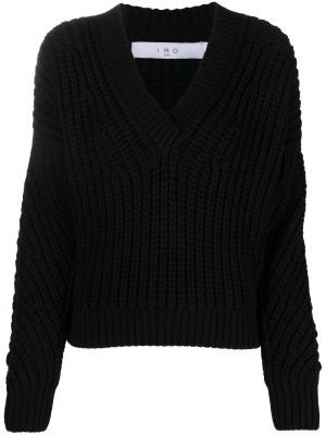 Chunky пуловер с v-образно деколте Iro черно