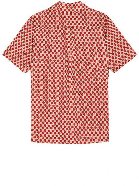 Camicia con stampa a maniche corte Scotch & Soda rosso